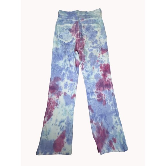 FashionNova Women's Multicolor Washed Tie- Die Straight Cut Jeans Sz 5 - Picture 2 of 7